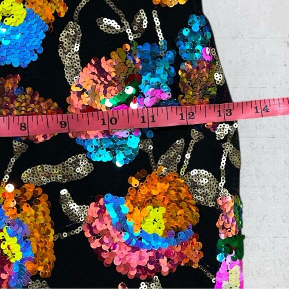 Lucy in the Sky Starstruck Strappy Multicolor Sequin Dress in Black Size XS - Picture 10 of 13